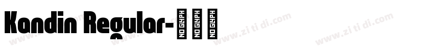 Kandin Regular字体转换